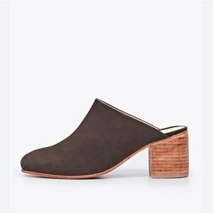 Nisolo Paloma Mule in Dark Olive Suede